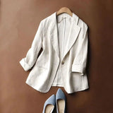 ALENA LINEN BLAZER 0