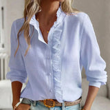 AURORA RUFFLE LONG SLEEVE SHIRT 0