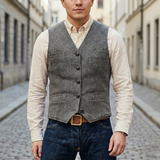 Adrian – Classic  Tweed Waistcoat for Men 1