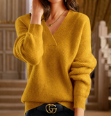 Adriana – Wool and Cashmere Sweater with V-Neck 2