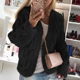 Amber | Oversize Open Chunky Knit Cardigan for Women 0