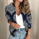 Leah | Women's Printed Zip-Up Bomber Jacket - Image 2