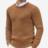Robin | Men's Crew Neck Cable Knit Sweater - Image 6