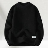 Men's Crew Neck Jumper | Ribbed & Structured Fit