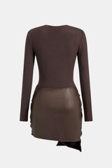 Brigitte – An elegant patchwork wrap dress 6