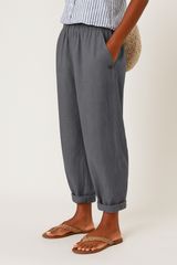Women Wide Leg Pants Elastic Waist Casual Lightweight Pockets - Image 5