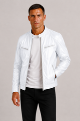 Men's Biker Jacket | Zip-Front & Structured Fit 9