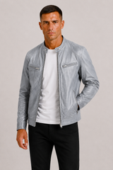 Men's Biker Jacket | Zip-Front & Structured Fit 6