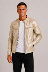 Men's Biker Jacket | Zip-Front & Structured Fit 7