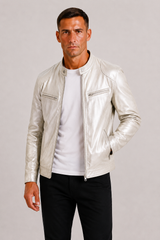Men's Biker Jacket | Zip-Front & Structured Fit 4