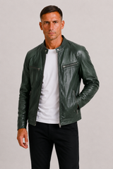 Men's Biker Jacket | Zip-Front & Structured Fit 8