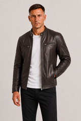 Men's Biker Jacket | Zip-Front & Structured Fit 3