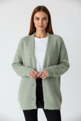 Chic Button-Down Women's Cardigan with Relaxed Fit | L&S 0
