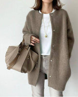 Chic Button-Down Women's Cardigan with Relaxed Fit | L&S 5