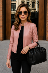 Clara – Fitted Leather Jacket for Women 0