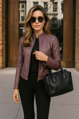 Clara – Fitted Leather Jacket for Women 10