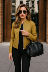 Clara – Fitted Leather Jacket for Women 11