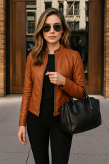Clara – Fitted Leather Jacket for Women 2
