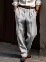 Classic Pleated Pants For Men 1