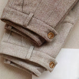 Denna | Men's Herringbone Pleated Pants 4