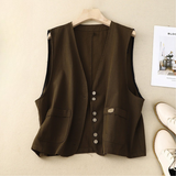 Emma – Women’s Relaxed Button Vest 3