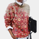 Women's Printed Sweater | Relaxed Fit for All-Day Comfort