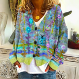 Florence – Artistic Button-Front Knit Cardigan Womenswear 1
