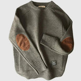 Floyd | Men's Crew Neck Elbow Patch Sweater 0