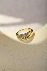 Metal adjustable ring for women with open band