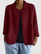 Grace | Women's Cotton Button-Front Light Jacket 8