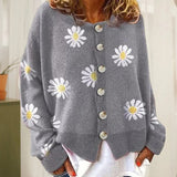 Women's Floral Cardigan | Button Design