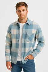 Harrington Oxford | Men's Casual Shirt  Long Sleeve Checkered Khaki 4