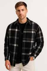 Harrington Oxford | Men's Casual Shirt  Long Sleeve Checkered Khaki 5