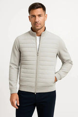 Harrington Oxford | Men's Jacket Hybrid Quilted Knitted Sleeves Polyester 5