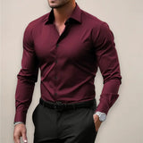 Harrington Oxford | Men’s Long-Sleeve Shirt – Classic Notched Collar, Versatile Smart Style 1