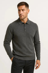 Harrington Oxford | Men's Polo Sweater Long Sleeve Classic Knit 0