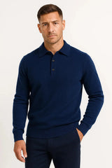 Harrington Oxford | Men's Polo Sweater Long Sleeve Classic Knit 3