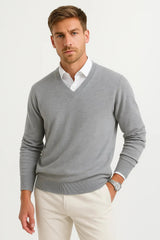 Harrington Oxford | Men's Sweater V-Neck Lightweight 5