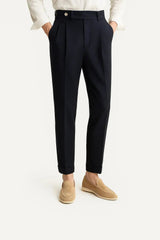 Harrington Oxford | Men's Trousers Modern Fit Elegant with Folds 0