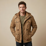 Harrington Oxford | Men's Winter Jacket Army Green Fleece Thermal Hooded Jacket Casual Outdoor Jacket 0