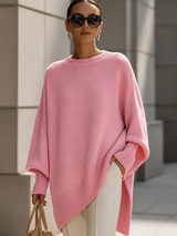 Isabella – Relaxed Knit Poncho-like Sweater Women 3