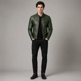 Jacket | Men's Biker Jacket Zip Front