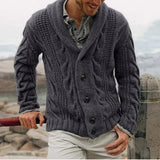 James | Men's Shawl Collar Cable Knit Jacket 2