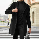 Keith | Men's Long Coat Single-Breasted Overcoat 0