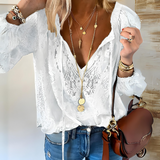 Kelly | Elegant Boho Blouse with Cutout Neckline 1