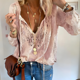 Kelly | Elegant Boho Blouse with Cutout Neckline 3