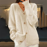 Ladies' Knitted Cardigan – Luxuriously Soft Jumper with Button Closure and Full Sleeves | L&S 0
