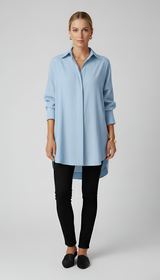 Lisa – Elegant oversized cotton shirt with classic collar for Women 3