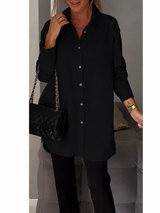 Lisa – Elegant oversized cotton shirt with classic collar for Women 4