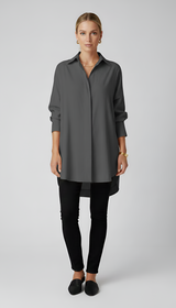 Lisa – Elegant oversized cotton shirt with classic collar for Women 5